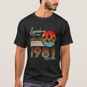 T-shirt Légendaire depuis la date de naissance janvier 198