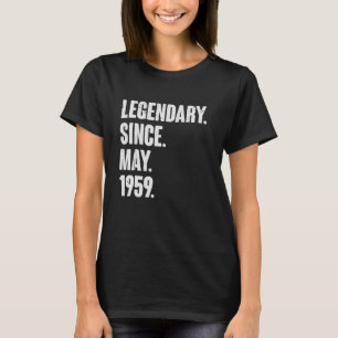 T-shirt Légendaire depuis mai 1959 63 ans 63e anniversaire
