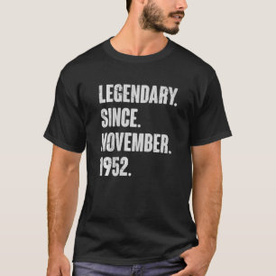T-shirt Légendaire depuis novembre 1952 70 ans 70th Bir