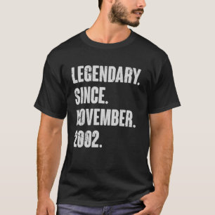 T-shirt Légendaire Depuis Novembre 2002 20 Ans 20e Bi