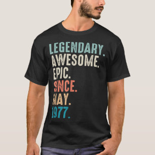 T-shirt Légendaire Épique Incroyable 45 Ans depuis mai 197