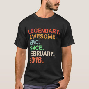 T-shirt Légendaire Épopée Awesome depuis février 2016 Retr