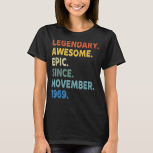 T-shirt Légendaire Épopée Awesome Depuis Novembre 1969 Bir