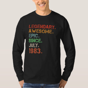 T-shirt Légendaire Épopée stupéfiante depuis juillet 1983 