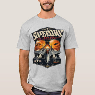 T-shirt Légendaire Jet de Combat Supersonique Mach 2.2 