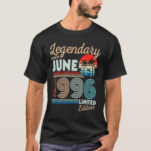 T-shirt Légendaire Juin 1996 Joyeux anniversaire 26 ans Lt