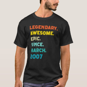 T-shirt Legendary Awesome Epic depuis février 2007 15th B