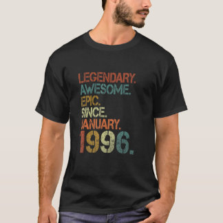 T-shirt Legendary Awesome Epic depuis Janvier 1996 27th Bi