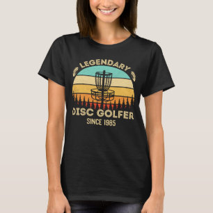 T-shirt Legendary Disk Golfer depuis 1986 Vintage Sunset D