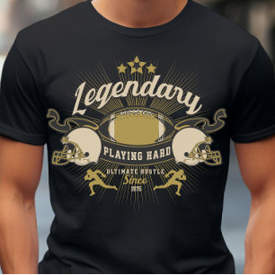 T-shirt Legendary Playing Hard 50th Birthday Football