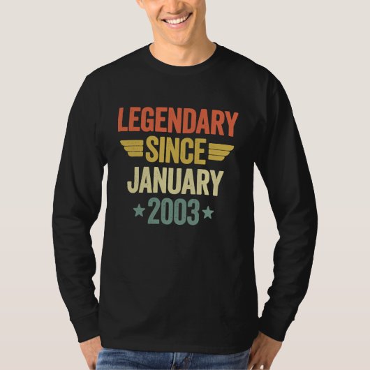 T-shirt Legendary Since January 2003 (Devant)