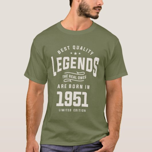 T-shirt Légende 1951 72e anniversaire Cadeaux 72 ans (Devant)