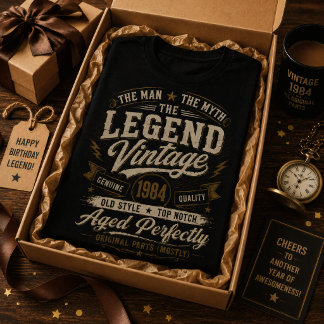 T-shirt Légende 1984 Vieilli Parfaitement Rétro 42e Annive