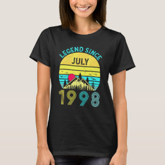 T-shirt Légende 24e anniversaire depuis juillet 1998 Vinta