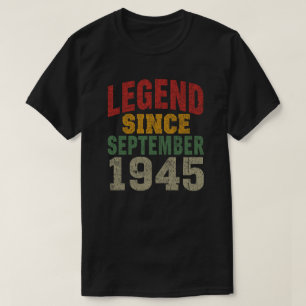 T-shirt Légende classique depuis septembre 1945 Graphique