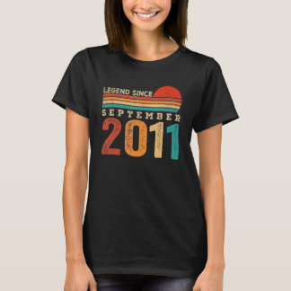 T-shirt Légende de 11 ans depuis le 11 septembre 2011