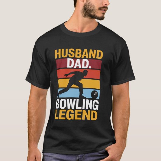 T-shirt Légende de bowling Papa (Devant)