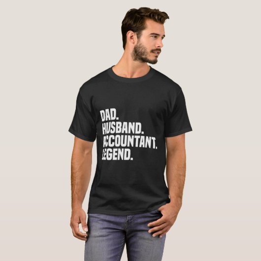 T-shirt Légende de comptable mari Comptabilité comptable f (Devant entier)