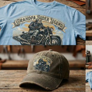 T-shirt Légende de Grand-Père Rider Design Tendance