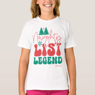 T-shirt Légende de la Liste des Enfants Vilains – Noël Per