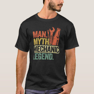 T-shirt Légende de Mécanicien de L'Homme Mythe Masculin Me