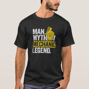 T-shirt Légende de Mécanicien Mythe d'Homme de Garage Papa