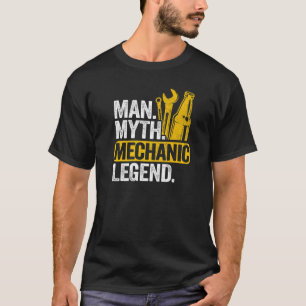 T-shirt Légende de Mécanicien Mythe d'Homme de Mec Garçon 