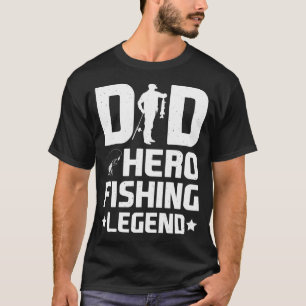 T-shirt Légende de pêche Héros Papa - Pêche vintage Papa