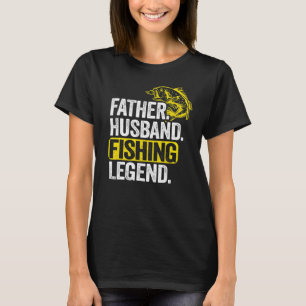T-shirt Légende de pêche homme père mari Bass Fisherman