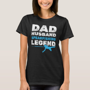T-shirt Légende de père mari pêche sous-marine