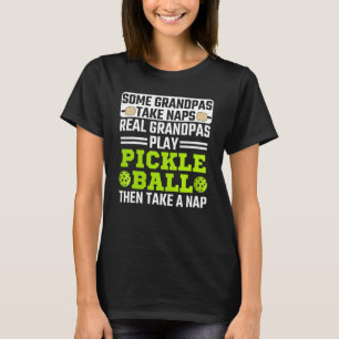 T-shirt Légende de pickleball Les vrais grands-pères jouen
