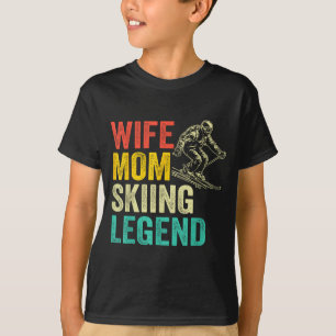T-shirt Légende de ski femme maman vintage fête des mères