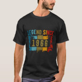 T-shirt Légende depuis 1966 Design d'anniversaire (Devant)
