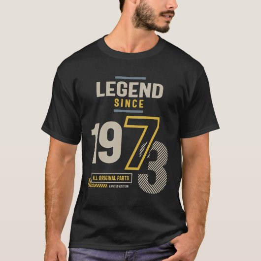 T-shirt Légende depuis 1973 50 anniversaire (Devant)