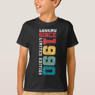 T-shirt Légende depuis 1990 Édition Limitée 35 Ans 35ème