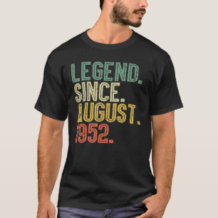 T-shirt Légende depuis août 1952 70e anniversaire 70 ans O