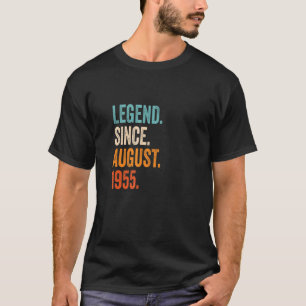 T-shirt Légende depuis août 1955 68e anniversaire