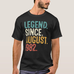T-shirt Légende depuis août 1982 40ème Anniversaire 40 ans