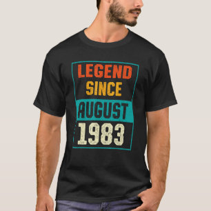 T-shirt Légende depuis août 1983 40e anniversaire 40 ans O