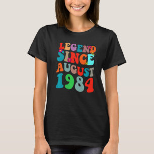 T-shirt Légende depuis août 1984 Anniversaire Vintage Retr