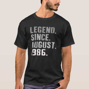 T-shirt Légende Depuis Août 1986 35 Ans 35 Ans