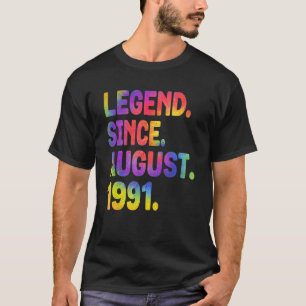 T-shirt Légende depuis août 1991 32 ans Tie Dye 32e