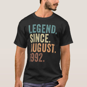 T-shirt Légende depuis août 1992 30ème Anniversaire 30 ans
