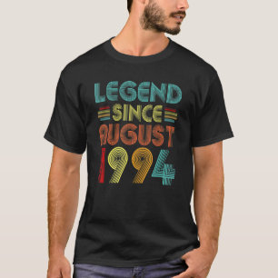 T-shirt Légende depuis août 1994 Vintage 28 Ans 28ème