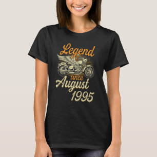 T-shirt Légende depuis août 1995 Âge 27e anniversaire Moto