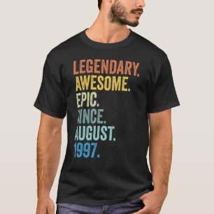 T-shirt Légende depuis août 1997 26 Ans 26 Ans Anniversair