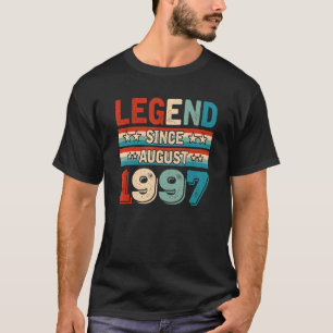T-shirt Légende depuis août 1997 Rétro 25 Ans 25ème B