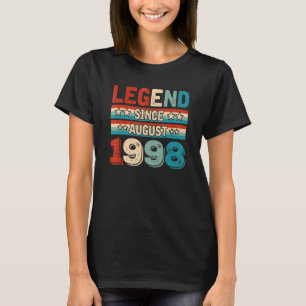 T-shirt Légende depuis août 1998 Rétro 24 Ans 24ème B