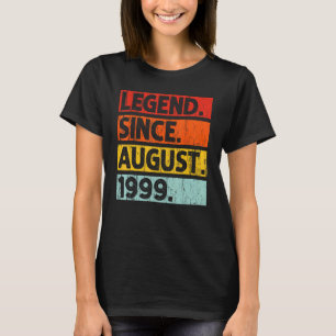 T-shirt Légende depuis août 1999 Vintage 1999 Hommes Femme