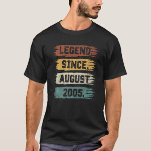 T-shirt Légende depuis août 2005 17 Ans 17 Ans 17 Ans